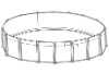 15' Round Millenium Above Ground Pool Sub-Assy | Steel | 52" Wall | MLRC00155T | 61777