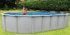 Capri 15' x 26' Oval Resin Hybrid Above Ground Pool with Premier Package | 54" Wall | 62048