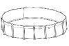 Laguna 12' x 18' Oval 52" Sub-Assy (Pool Frame) for CaliMar Above Ground Pools | Resin Top Rails | 5-4982-139-52