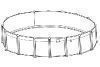 Laguna 21' x 41' Oval 52" Sub-Assy (Pool Frame) for CaliMar Above Ground Pools | Resin Top Rails | 5-4911-139-52
