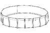 Oxford 12' Round Resin 52" Sub-Assy (Pool Frame) for CaliMar Above Ground Pools | 5-4912-138-52