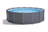 Intex Graphite Gray Panel Above Ground Pool Package | 18' 8" Round | 52" Tall | 26387EH |63252