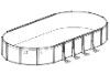 Capri 15' x 26' Oval Above Ground Pool with Standard Package | 54" Wall | PPCAP152654 | Free Shipping | 63555