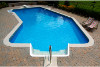 Cardinal 16' x 39' Lazy-L In Ground Pool Kit | <b>Full Width Inside Liner Over Step</b> | 6" Radius Corner | Steel Wall | 63644