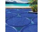 Solar Sun Rings Solar Blanket | Plain Blue Pattern | 5' Diameter with Water Anchors | SSRA-101 | 64613