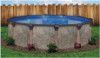 Coronado 18' Round Resin Hybrid Above Ground Pool Kit | <b>Blue In-Wall Pool Step</b> | <b>Premier Package</b> | 54" Wall | 65266