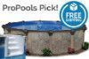 Coronado 30' Round Resin Hybrid Above Ground Pool Kit | <b>White In-Wall Pool Step</b> | <b>Premier</b> Package | 54" Wall | 65282