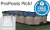 Coronado 16' x 28' Oval Resin Hybrid Above Ground Pool Kit | <b>White In-Wall Pool Step</b> | Standard Package | 54" Wall | 65287