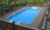 Cardinal 14' x 28' Rectangle In Ground Pool Kit | 6' White Outside Step | 2' Radius Corner | Steel Wall | 65429