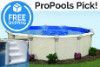 Chesapeake 18' Round Resin Hybrid Above Ground Pool Kit | <b>White In-Wall Pool Step</b> | <b>Premier Package</b> | 54" Wall | 66637