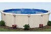 Chesapeake 18' Round Resin Hybrid Above Ground Pool Kit | <b>White In-Wall Pool Step</b> | <b>Premier Package</b> | 54" Wall | 66637