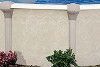 Chesapeake 18' Round Resin Hybrid Above Ground Pool Kit | <b>White In-Wall Pool Step</b> | <b>Premier Package</b> | 54" Wall | 66637