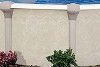 Chesapeake 18' x 33' Oval Resin Hybrid Above Ground Pool Kit | <b>White In-Wall Pool Step</b> | <b>Premier</b> Package | 54" Wall | 68235