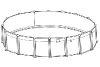 Azor 18' Round Above Ground Pool | 54" Wall | Pool Assembly Only with Skimmer | PAZOCNV-1854RRRRRRI10-TS | 68243