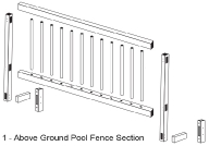 Above Ground Fence Kit "C" | 2 Sections - White | 4300402