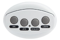 Pentair iS4 Spa-Side Four Buttons Remote Control | <u>White</u> 100-FT Cable | 521885