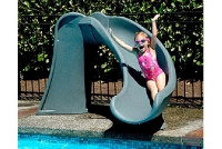 SR Smith Cyclone Pool Slide | Right Curve | Gray Granite | 698-209-58124