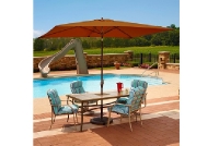 Adriatic Autotilt Umbrella | 6.5' x 10' Rectangle | Terra Cotta Olefin | NU5433TC
