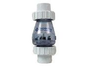 SuperPro .5 lb Swing-Spring Clear Union Connect Check Valve | 1.5" | 0823-15C