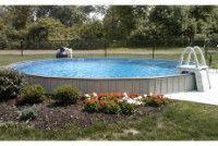 Ultimate 18' Round Above Ground Pool Kit | Brown Synthetic Wood Coping | Free Shipping | Lifetime Warranty | 61006