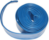 Plastiflex 1-1/2" x 25' Flat Backwash Hose with Clamp - Blue | AD112X25 | 61737