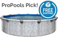 Tahoe 8' Round Resin Hybrid Above Ground Pool with Standard Package | 54" Wall | 62422