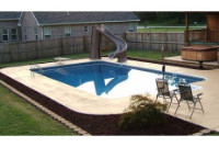 Cardinal 14' x 28' Rectangle In Ground Pool Kit | <b>6' Liner Over Step</b> | 2' Radius Corner | Steel Wall | 63581