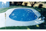 Cardinal 12' x 24' Oval In Ground Pool Kit | <b>Full Width Liner Over Step</b> | Steel Wall | 63610