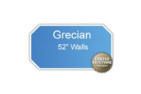 Ultimate 9' x 16' Grecian Fitness Pool Sub-Assy with Badu Stream II Swim Jet | Synthetic Wood Top Rail | 52 in. Walls | W30F916G | 64016