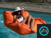 Ocean Blue Sit in Pool Lounger | Orange | 950100 | 64699