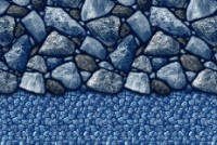 12' Round Boulder Beach Pattern Liner | Uni-Bead | 52" Wall | 290012B52 | 65087