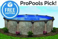 Coronado 8' Round Resin Hybrid Above Ground Pool with Standard Package | <b>Saltwater Friendly</b> | 54" Wall | 65335