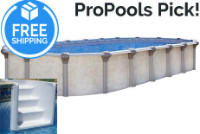 Chesapeake 18' x 33' Oval Sub-Assy (Pool Frame) | Must Use with In-Wall Pool Step | 54" Wall | Resin Top Rails | 5-4938-138-654 | 66606